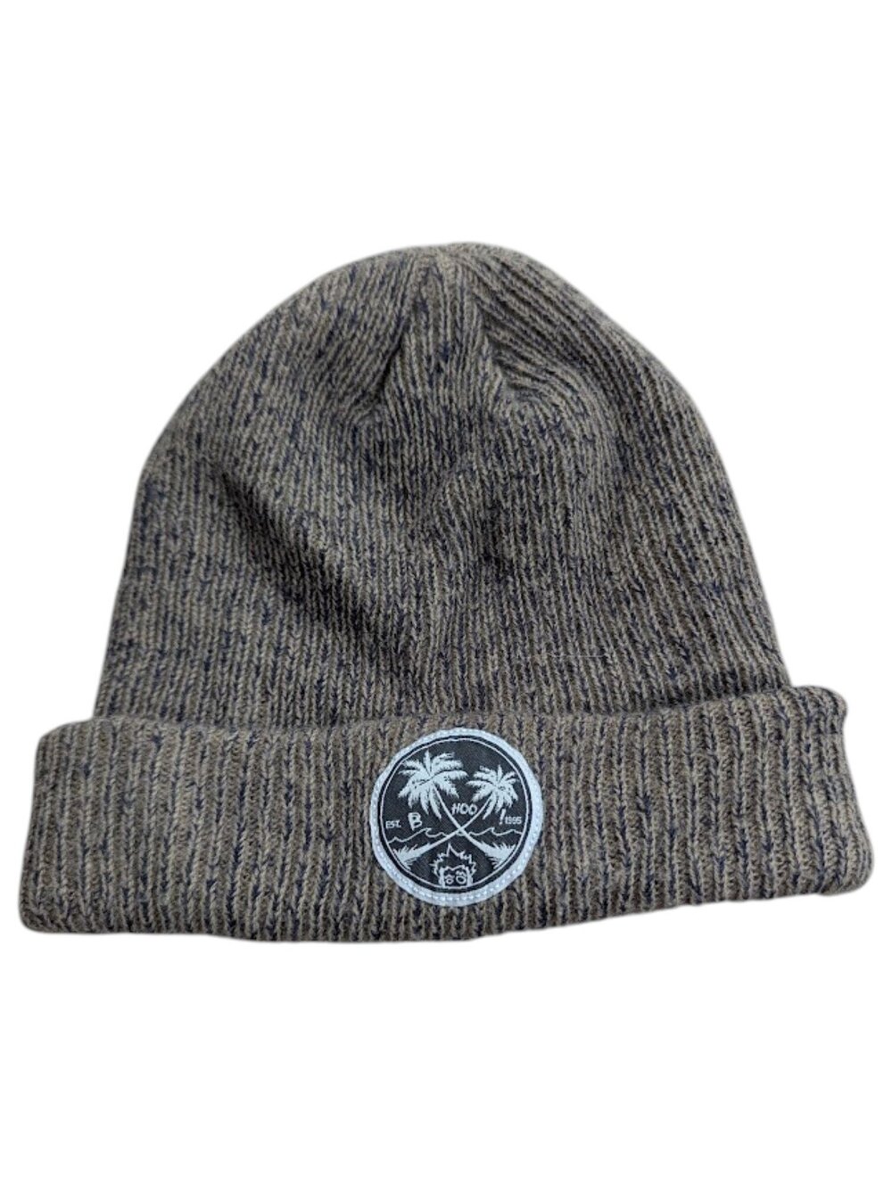 Ballyhoo Band Beanie Mens One Size Brown Black Pukka Acrylic Knit Winter Hat